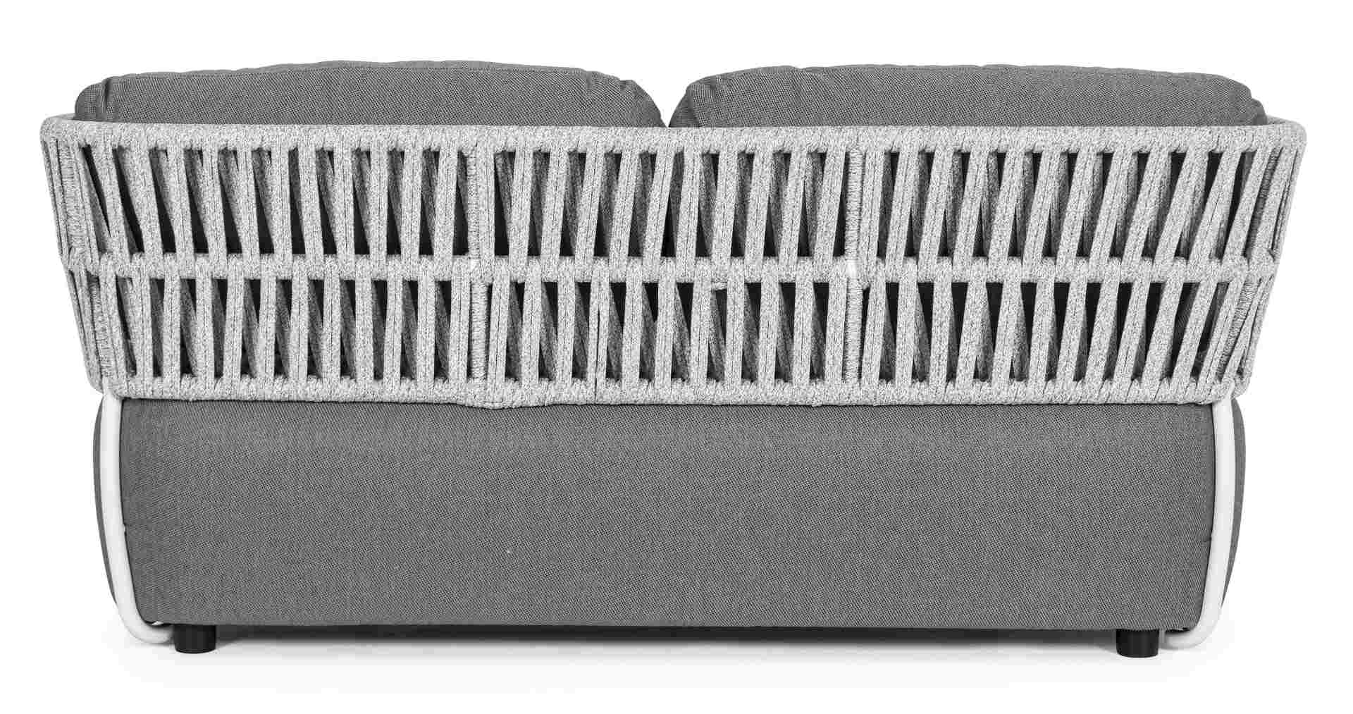 Sofa Palmer aus Aluminium, Grau