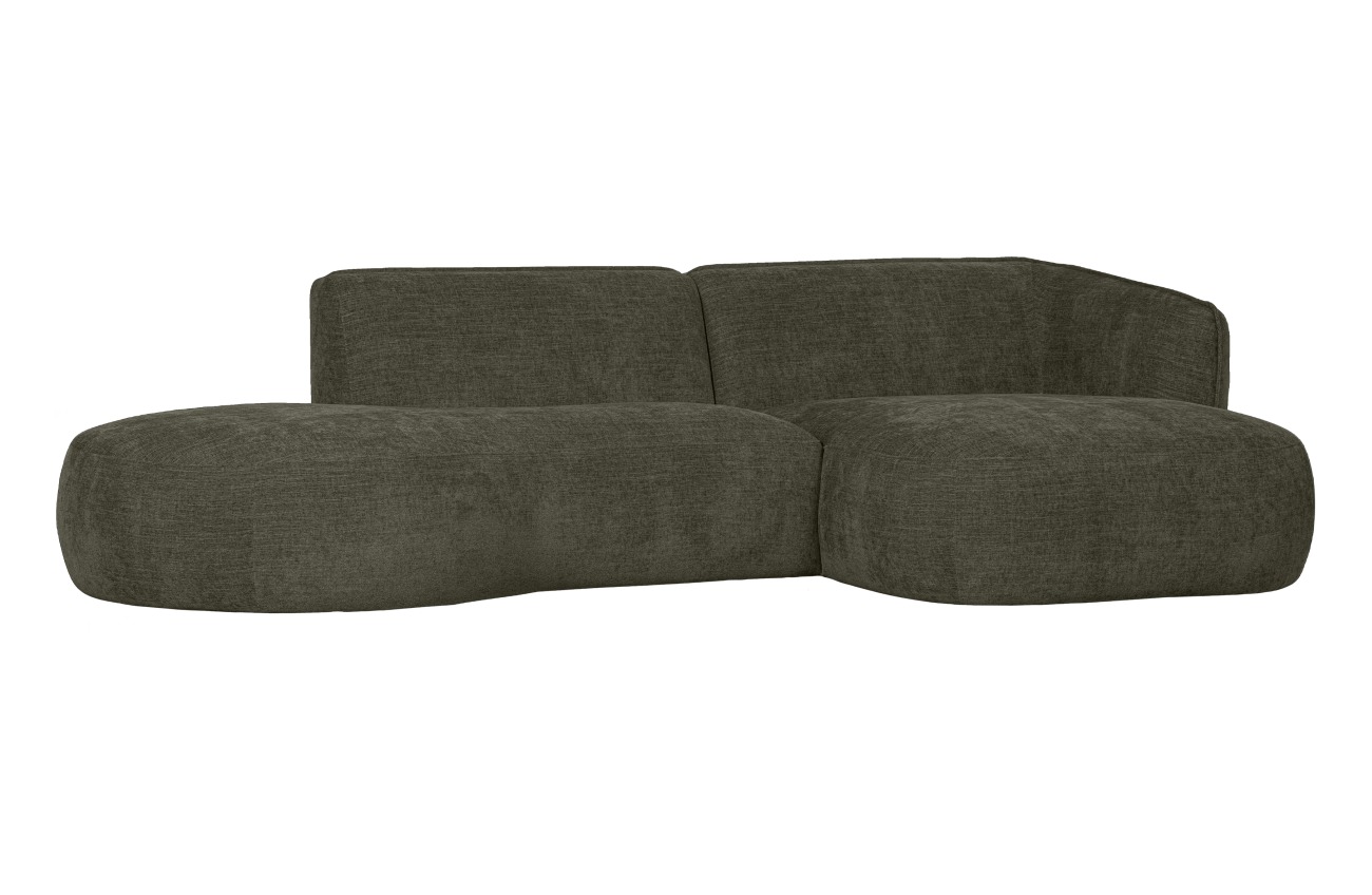 Ecksofa Polly aus Webstoff Rechts, Grün