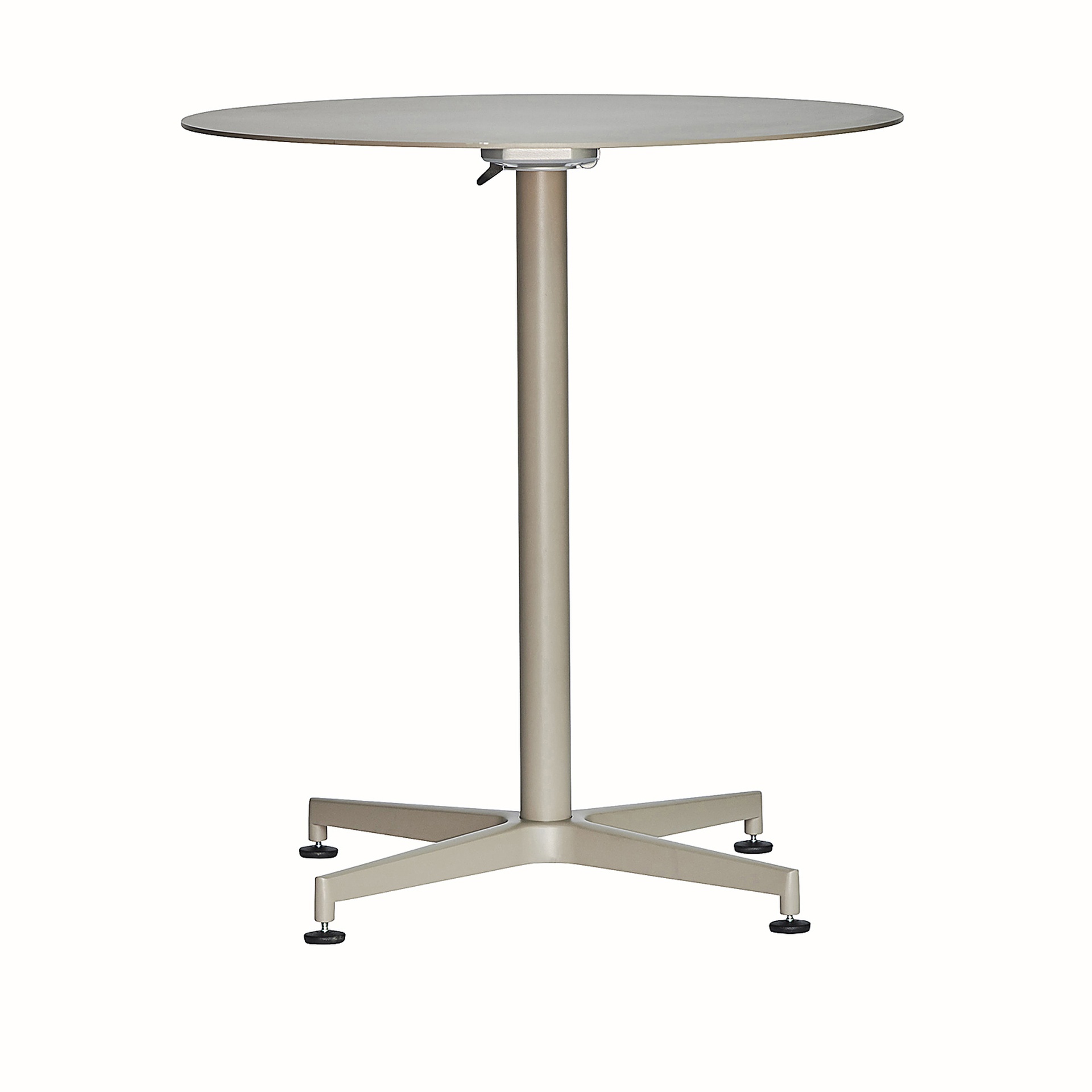 Klapptisch Vega Rund aus Aluminium, Taupe