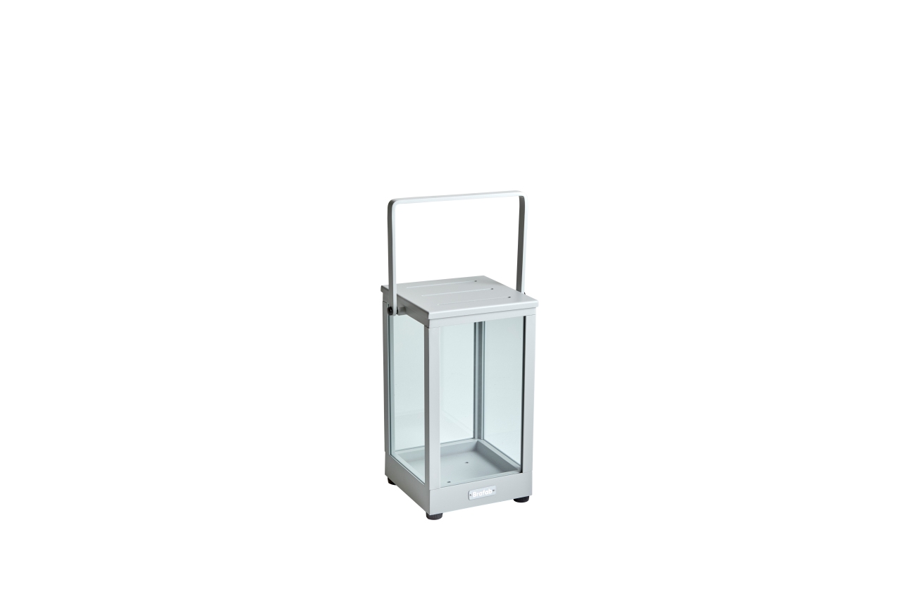 Windlicht Belfort aus Aluminium Small, Hellgrau