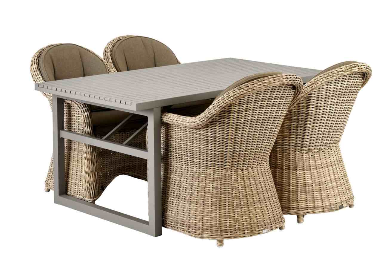 Gartenesstisch Vevi 160x90 cm, Beige