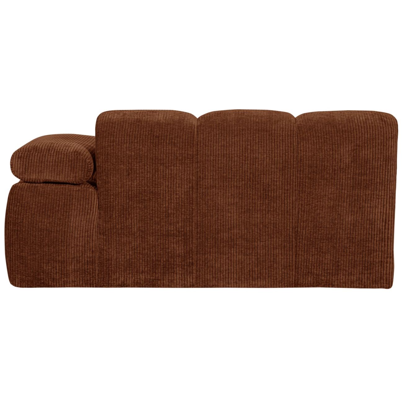 Modulsofa Mojo Flachcord 1,5er Arm-Rechts, Rostbraun