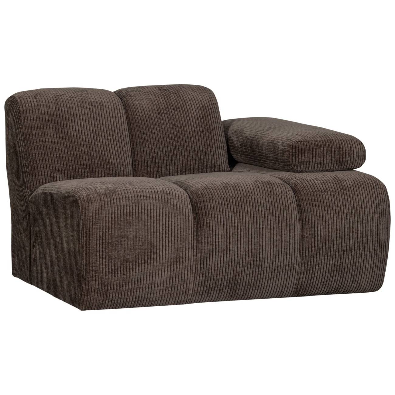 Modulsofa Mojo Flachcord 1er Arm-Rechts, Braun