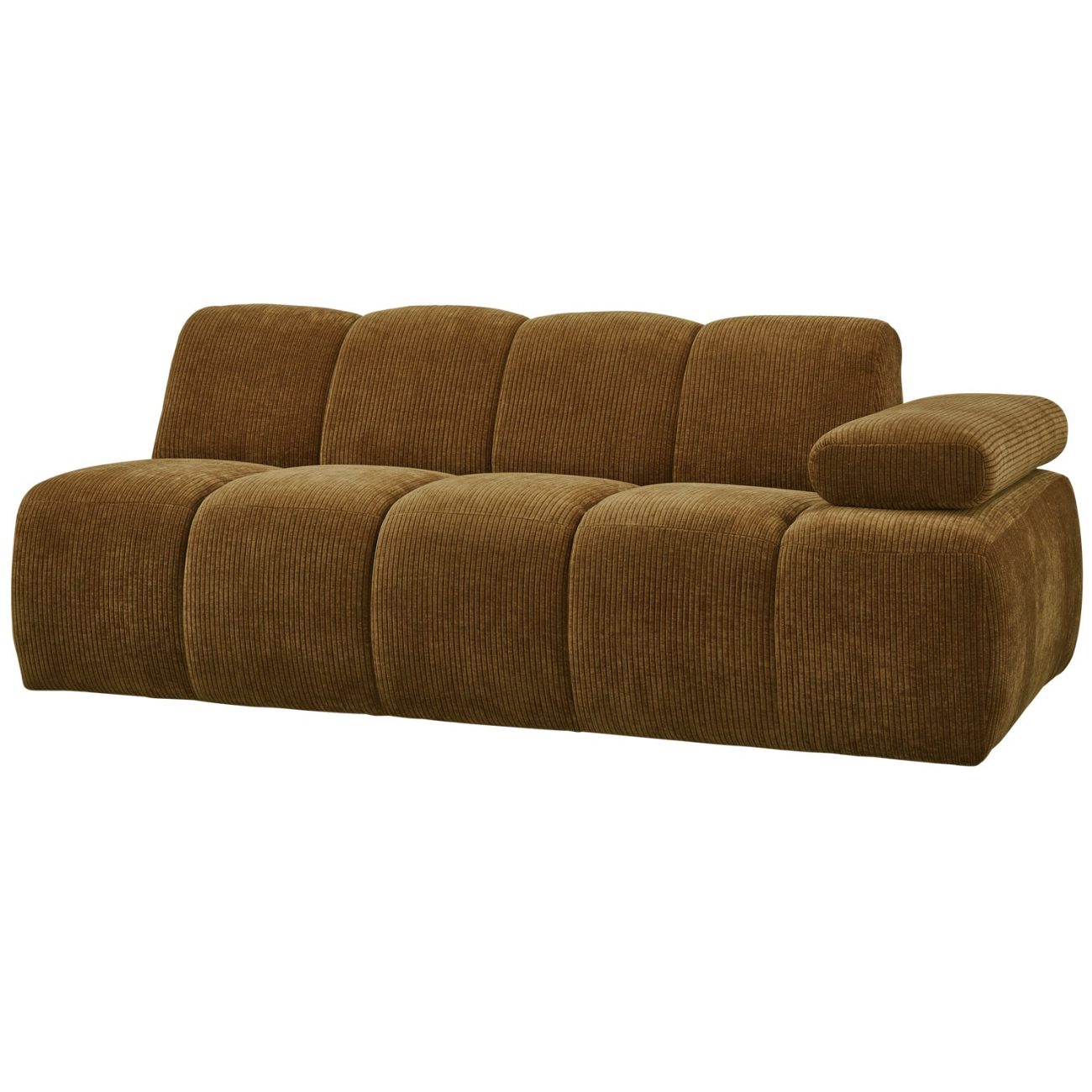 Modulsofa Mojo Flachcord 2er Arm-Rechts, Honiggelb