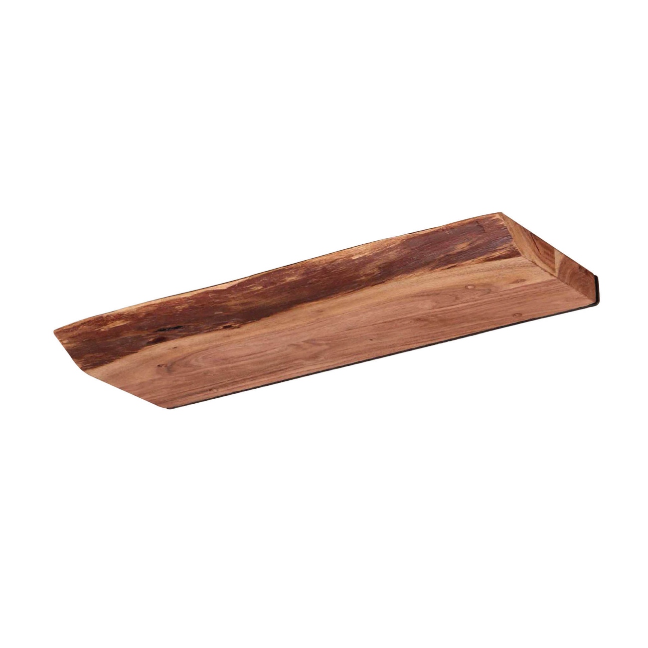 Wandregal Bord - Akazienholz massiv, mit natürlicher Kante, 60 cm