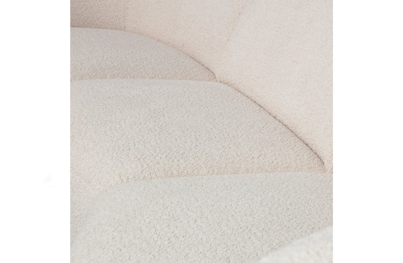 Modulsofa Coco 1-Sitzer aus Boucle-Stoff, Creme