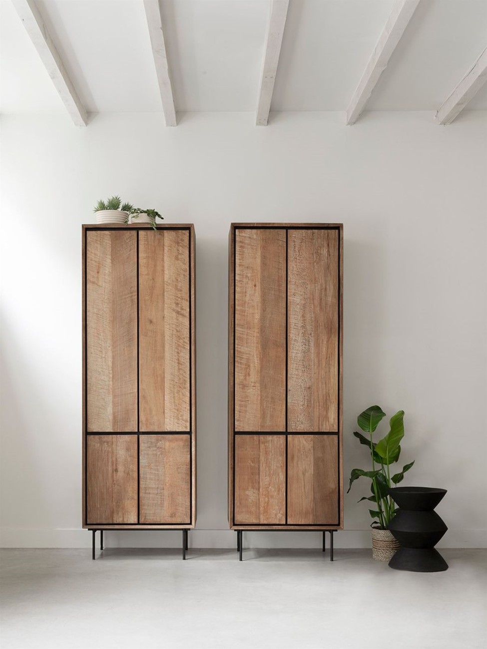 Schrank Metropole aus recyceltem Teakholz, 70 cm