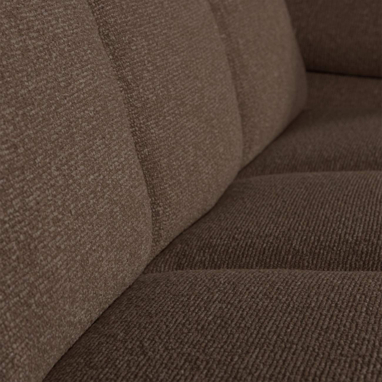 Modulsofa Mojo Boucle 2er Arm-Rechts, Braun