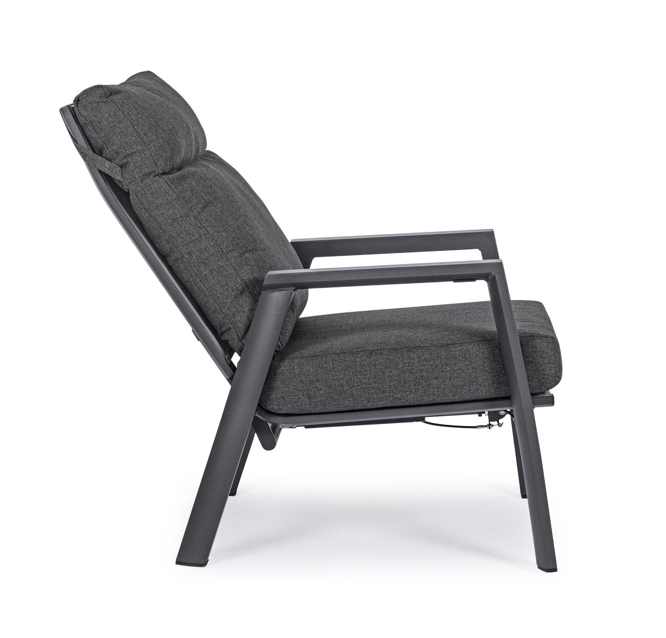Gartensessel Kledi aus Aluminium, Anthrazit