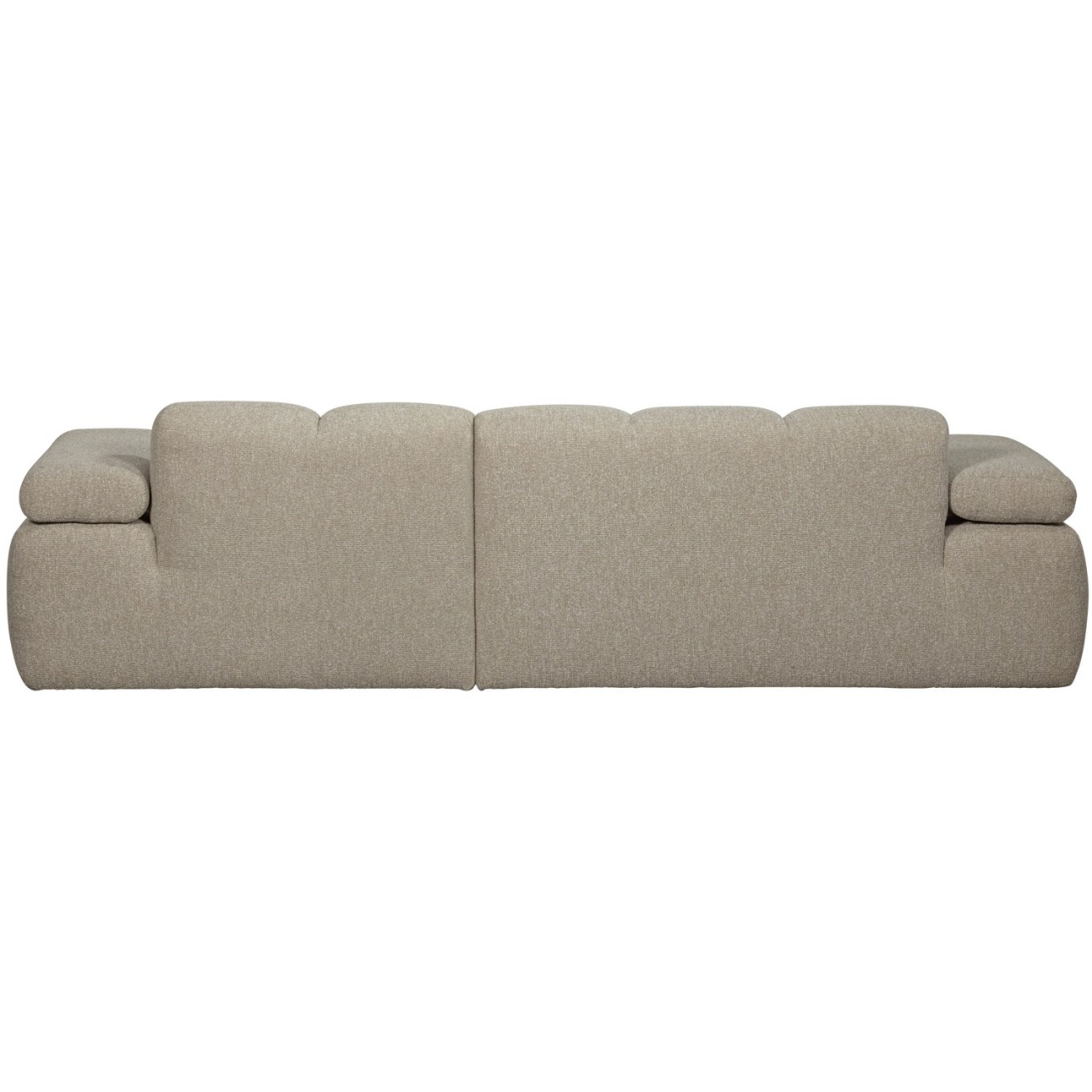 Chaiselongue Mojo aus Boucle-Stoff Rechts, Beige