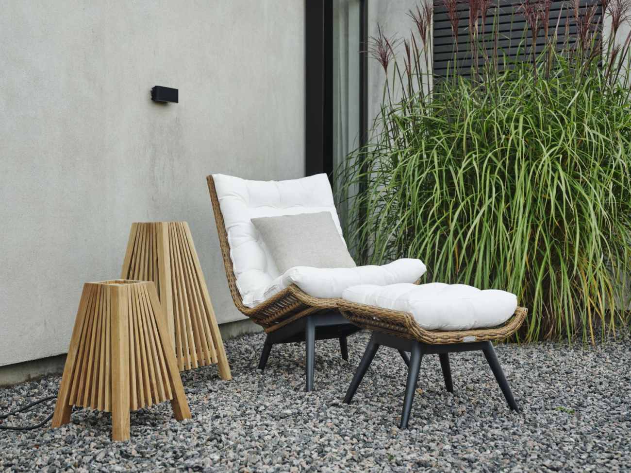 Gartensessel Covelo mit Kissen, 65x88x101cm