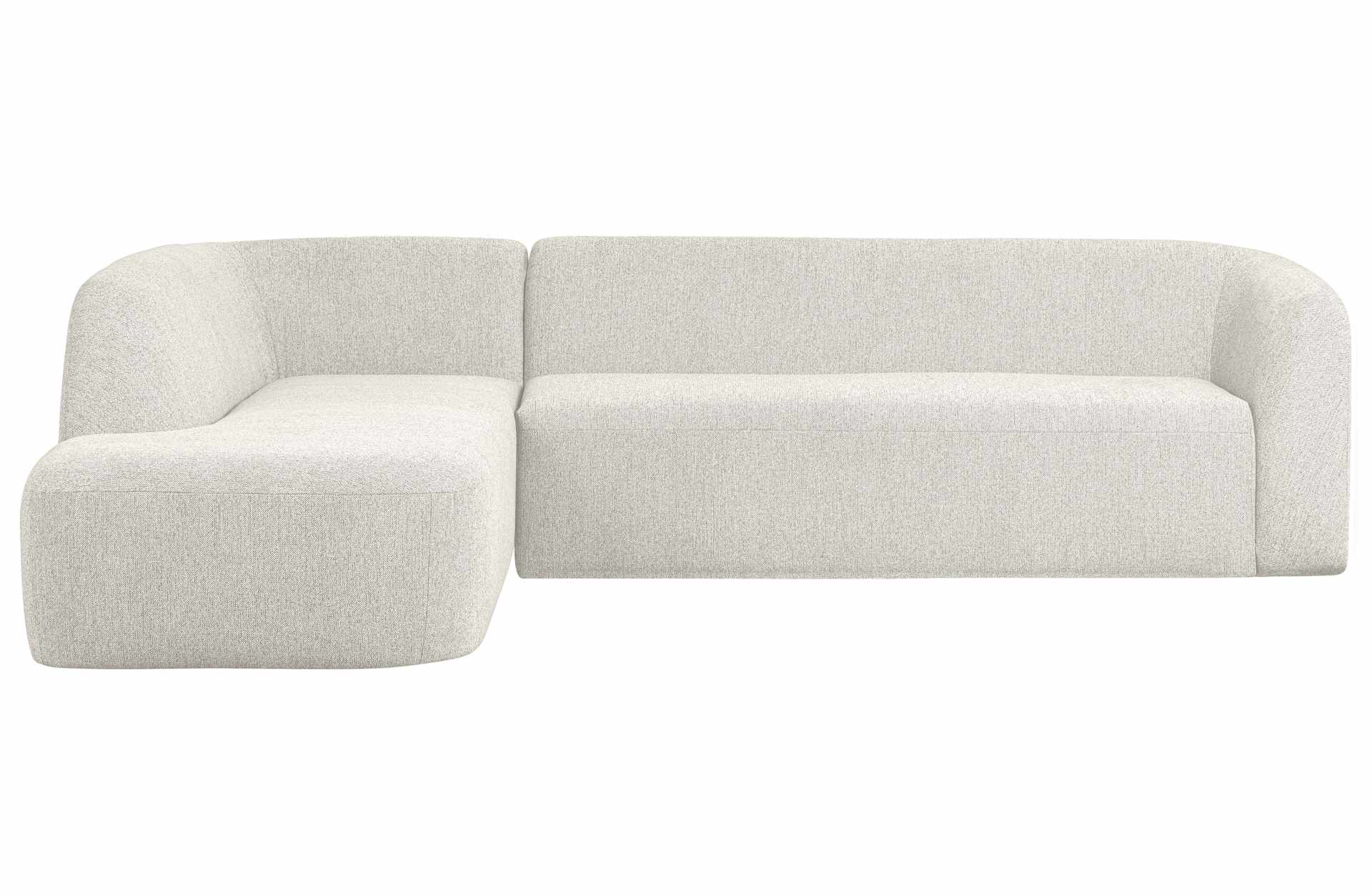 Ecksofa Sloping, Links, Weiß