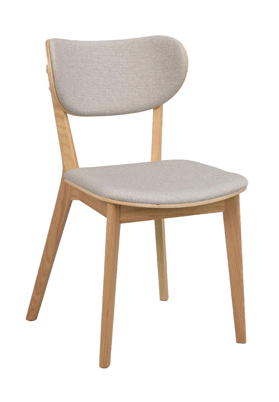 Stuhl Kato 2er Set, Eiche / Grau Beige
