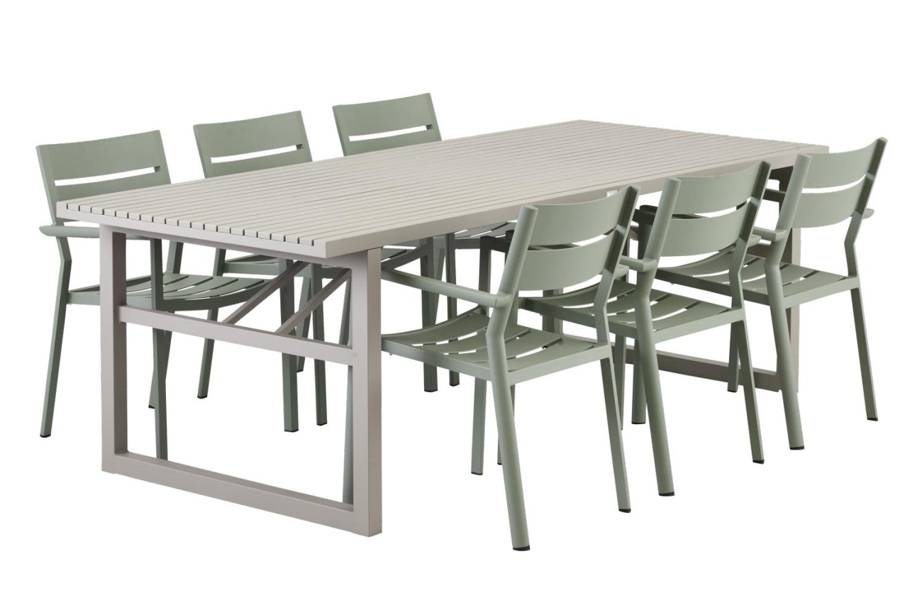 Gartenesstisch Vevi 230x95 cm, Kaki
