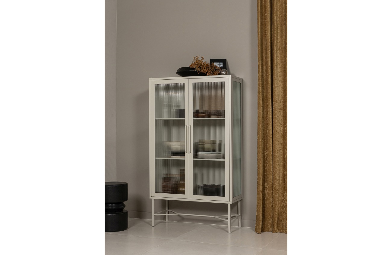 Vitrine Zion aus Metall, Sand