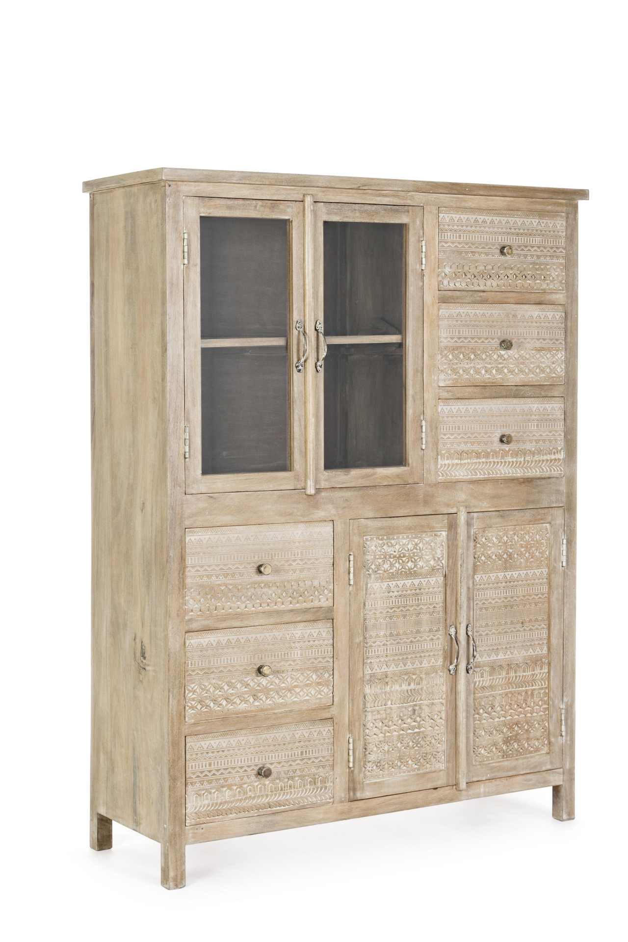 Highboard Mayra aus Mangoholz, 110 cm