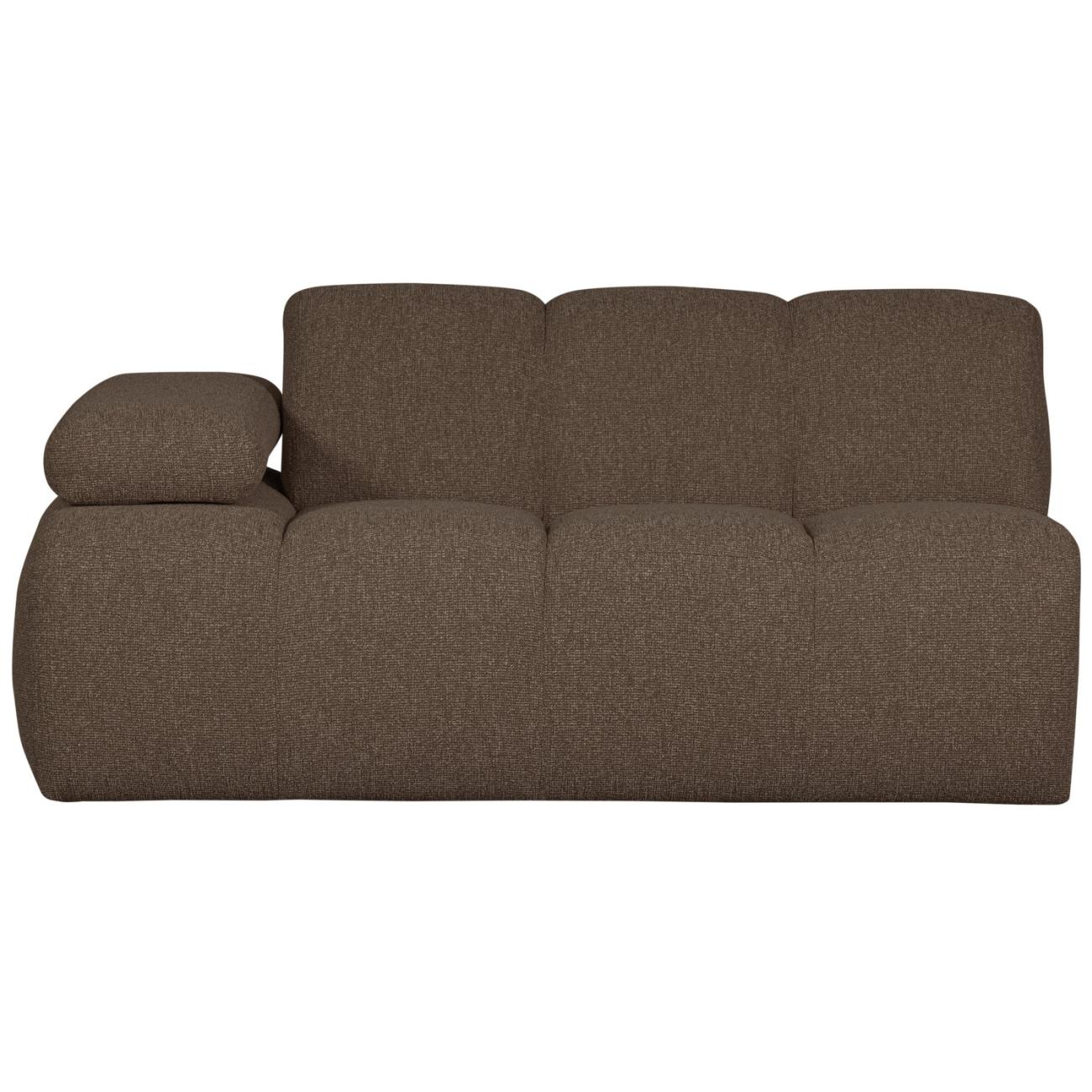 Modulsofa Mojo Boucle 1,5er Arm-Links, Braun