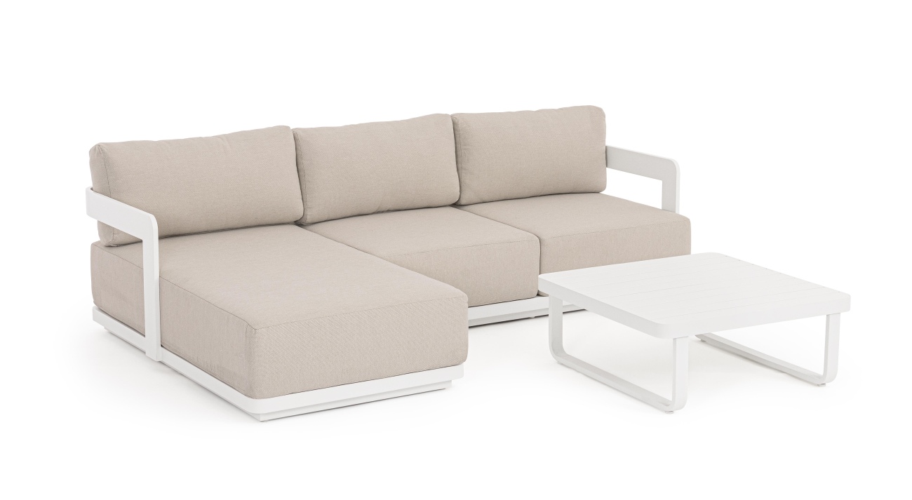Garten-Set Mariel, Gartenecksofa & Couchtisch