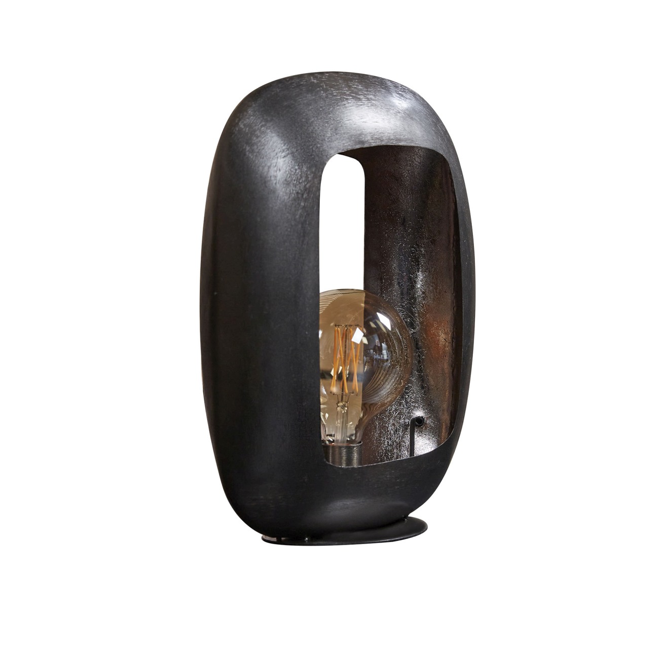 Tischleuchte Pilnarch - Metall Schwarz-Nickel-Finish, inkl. LED, L