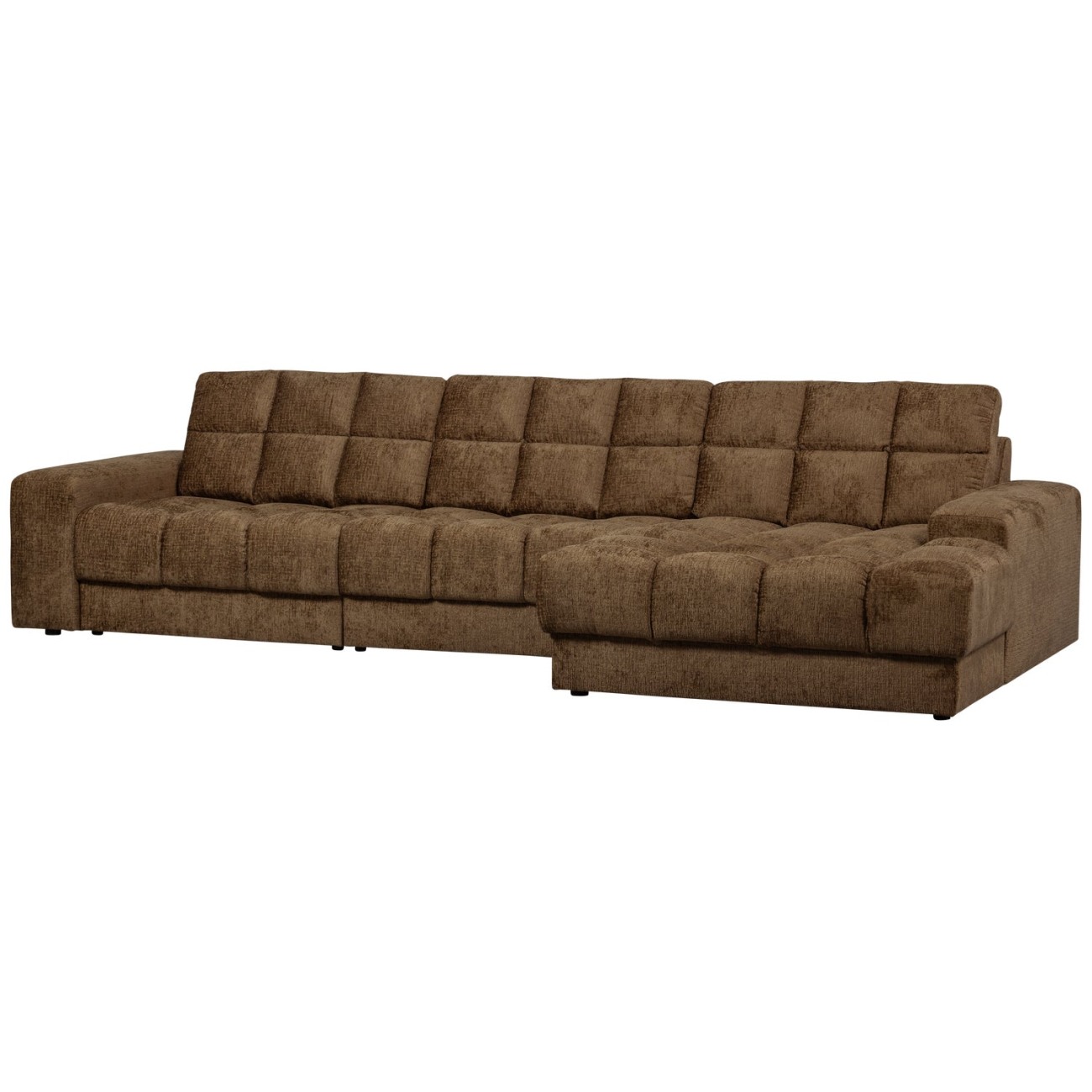 Chaiselongue Date aus Struktursamt Rechts, Brass