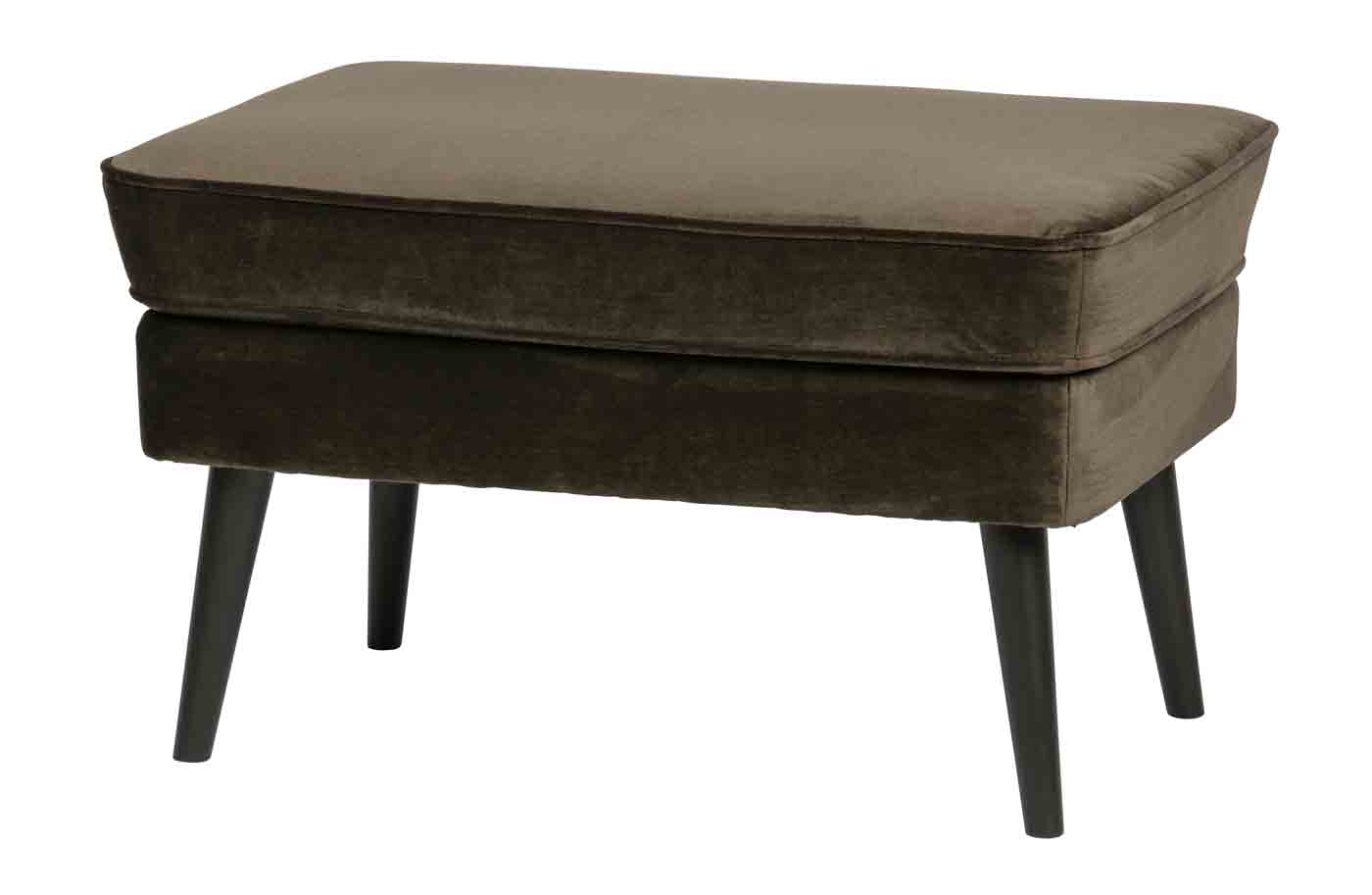 Hocker Rocco Samt, Grau