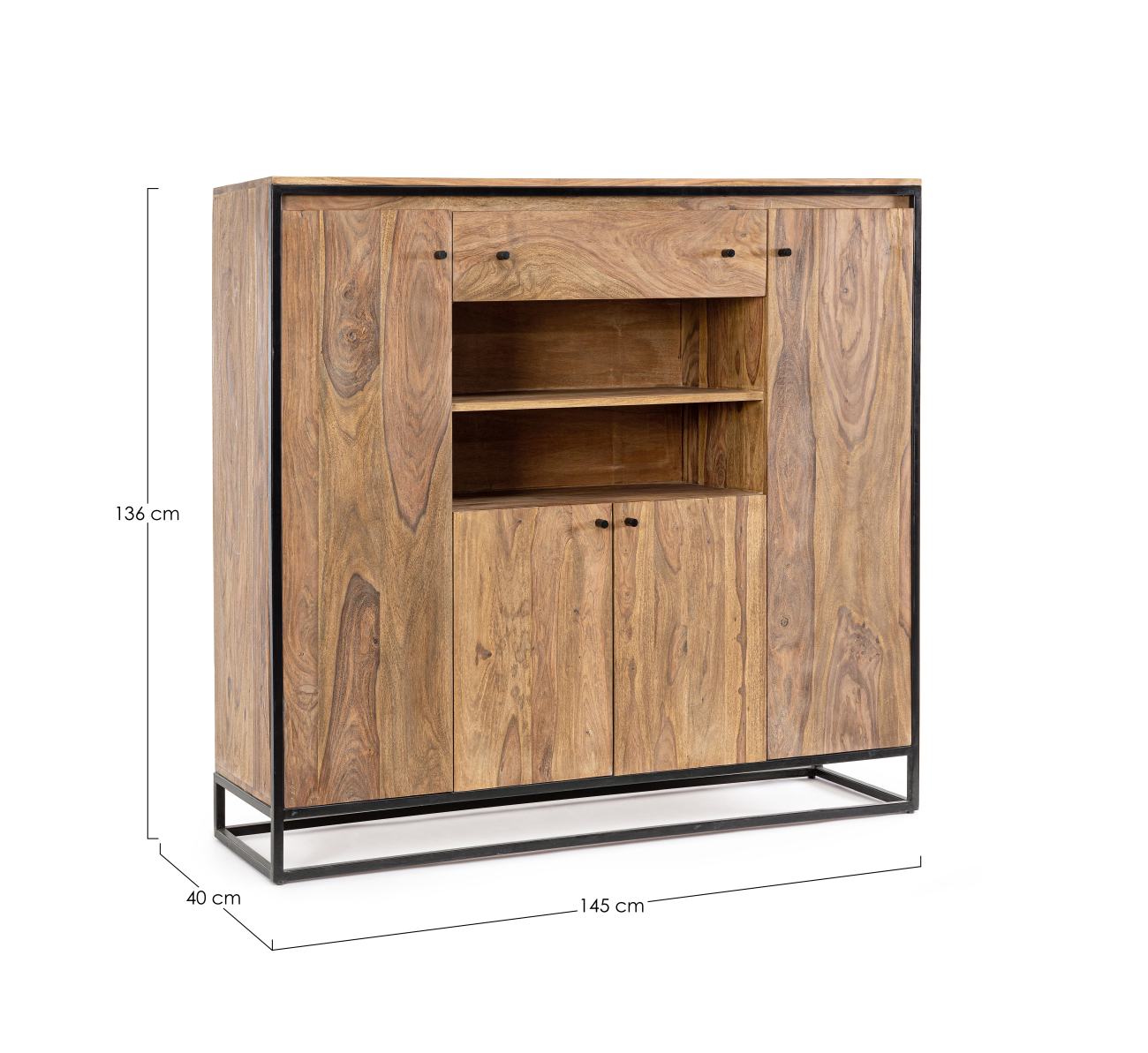 Highboard Nartan aus Sheesham-Holz, 145 cm