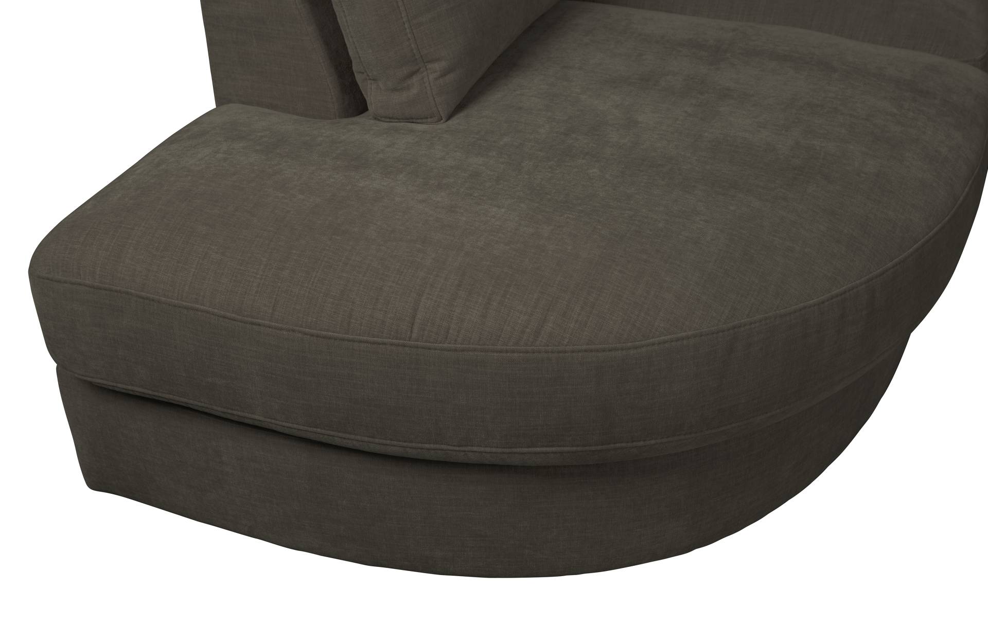 Modulsofa Family 1-Seat Eck-Element Rund Links, Anthrazit