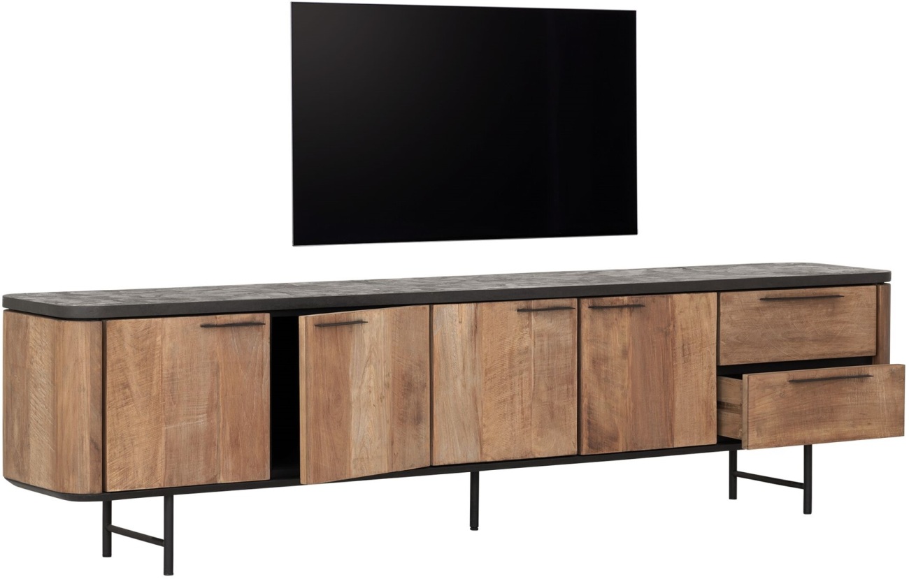 TV Board Soho aus recyceltem Teakholz, 230 cm