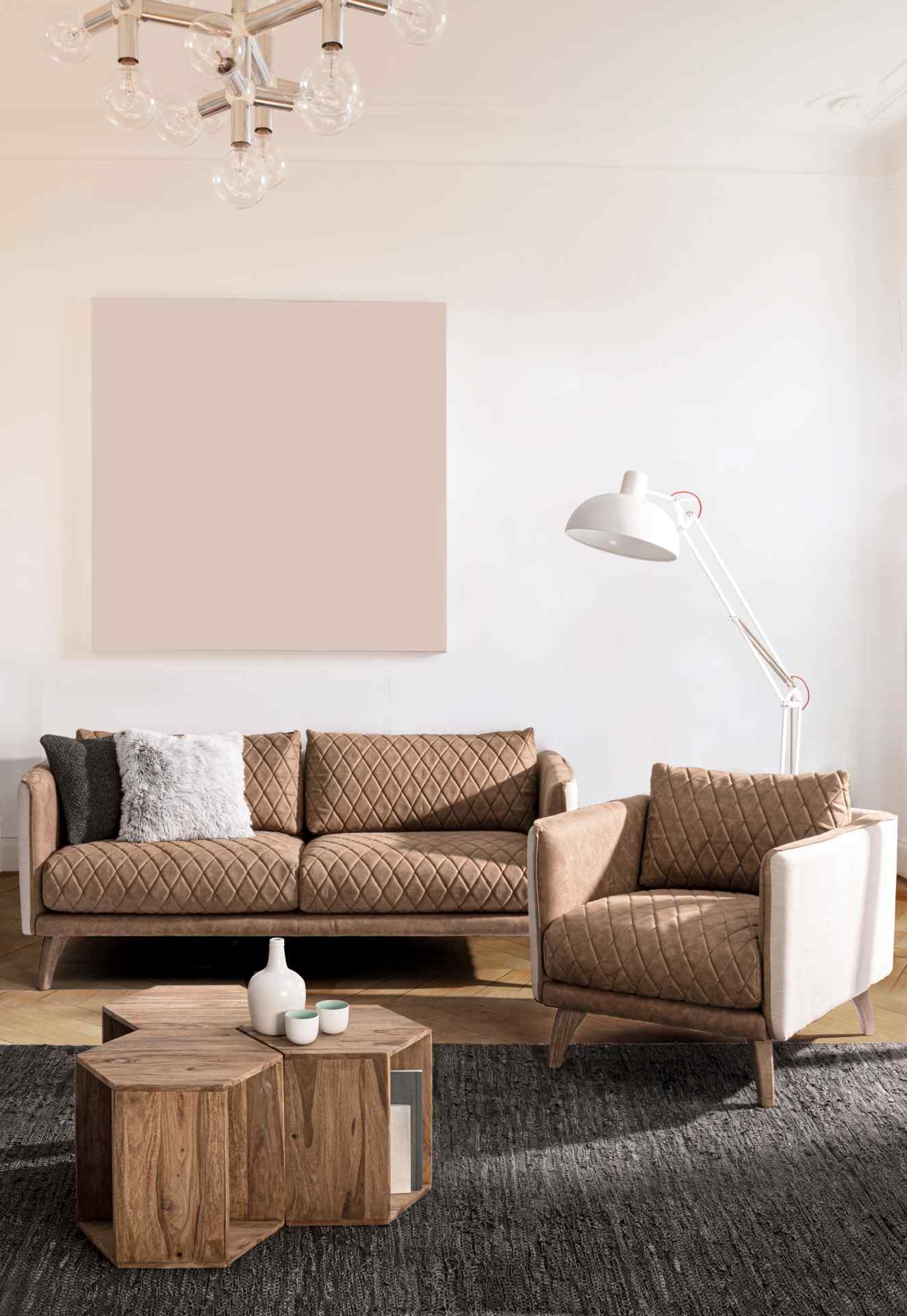 Sofa Helston aus Kunstleder, 3-Sitzer