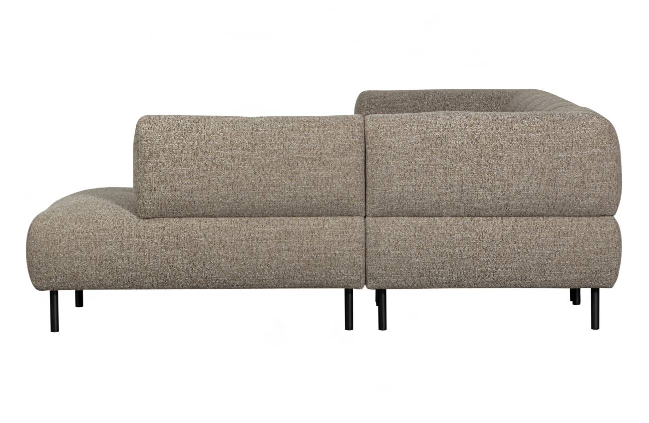 Ecksofa Lloyd aus grobmaschigen Stoff Rechts, Braun