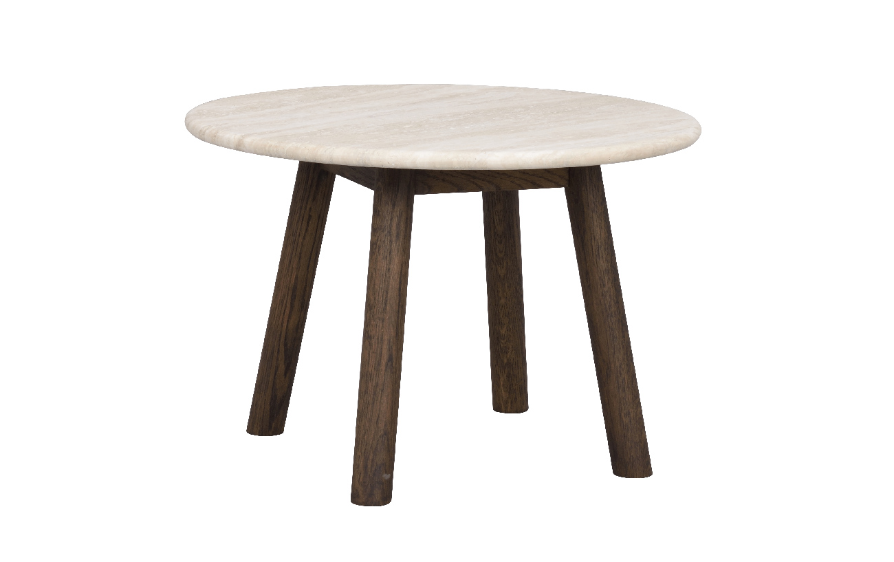 Couchtisch Taransay, 60x60x40cm, Beige / Braun