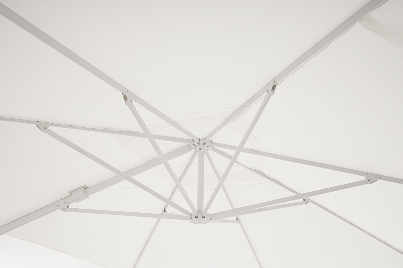 Sonnenschirm Vega aus Aluminium 3x4 m, Weiß
