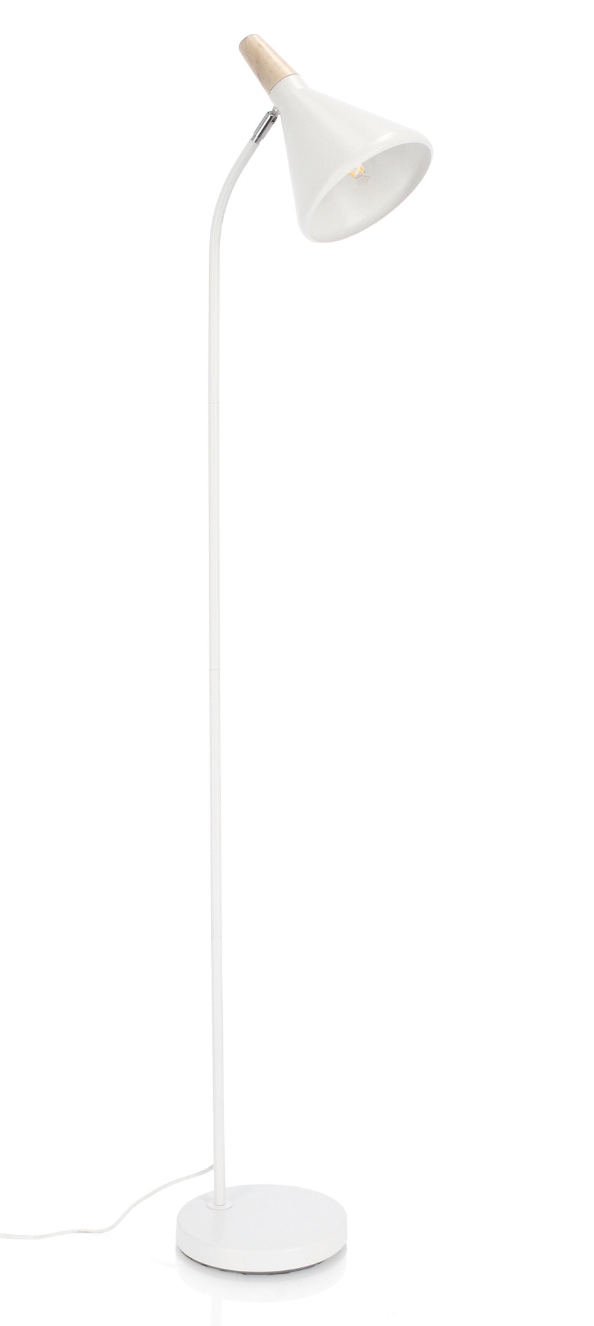 Stehleuchte Brill aus Metall, Weiß Stehleuchte Brill aus Metall, Weiß