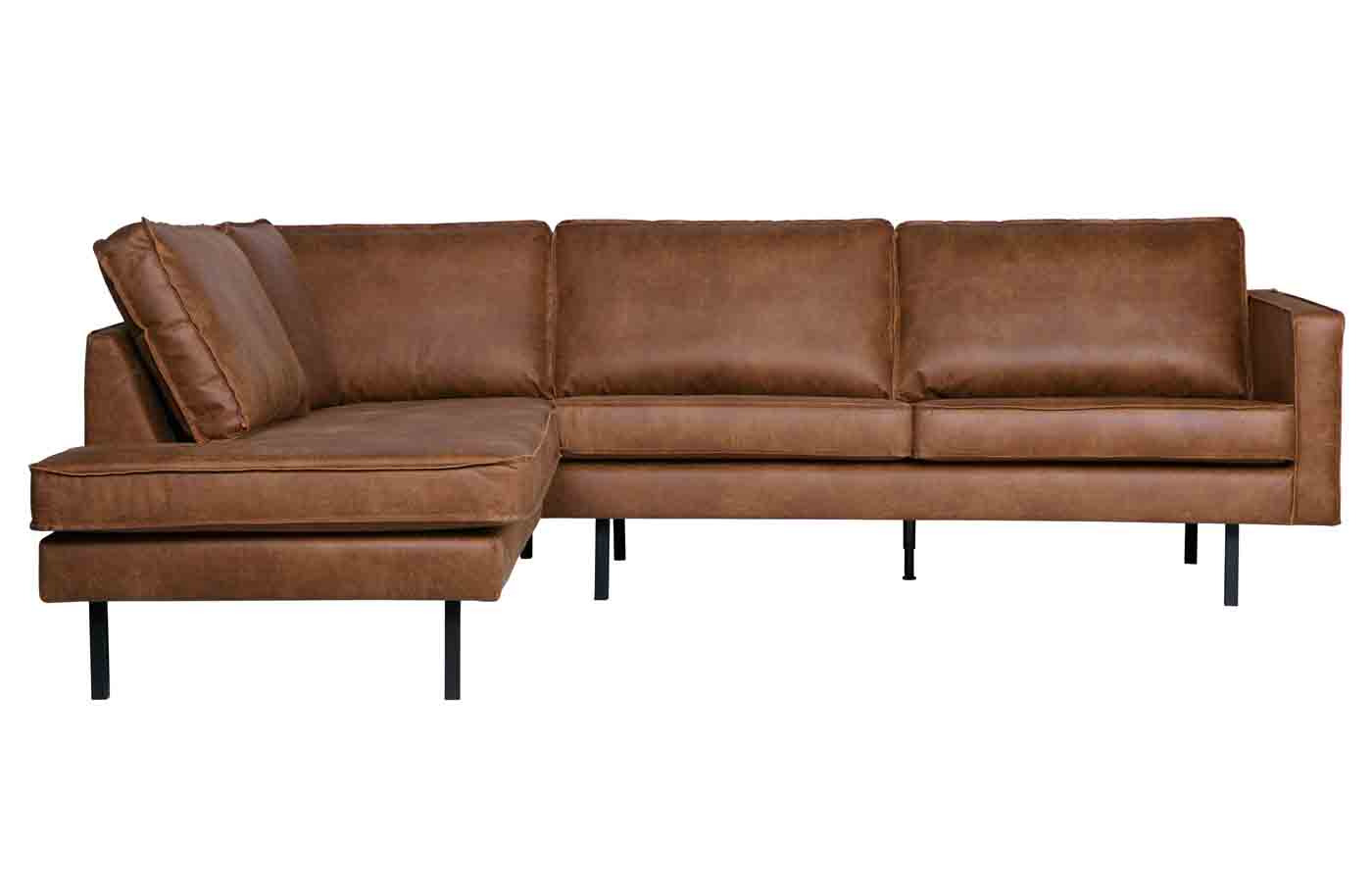 Rodeo Ecksofa Lederoptik, links Cognac