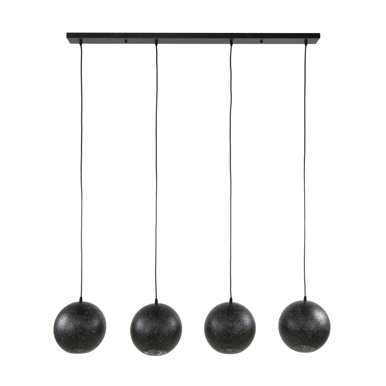Hängeleuchte Neptune, 4-flammig - Metall Artic-Schwarz, Ø 25 cm, LED