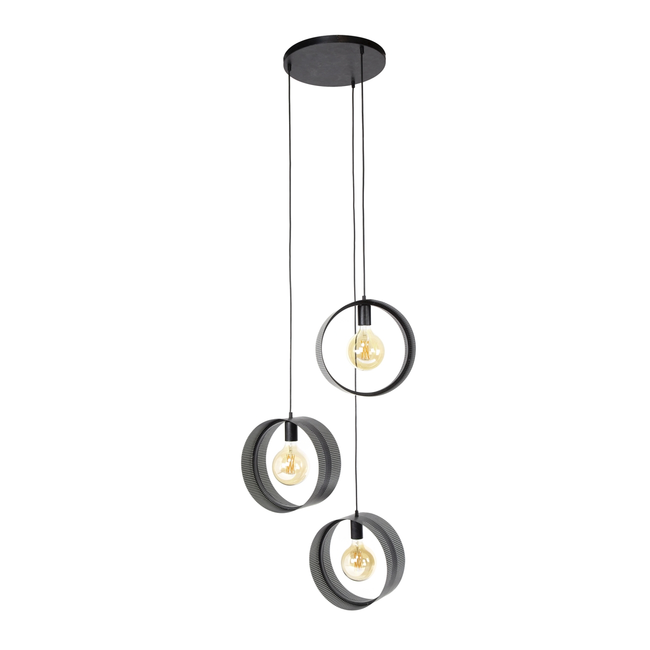 Hängeleuchte Jaranira, 3-flammig, Metall Anthrazit, Ø 30 cm, inkl. LED