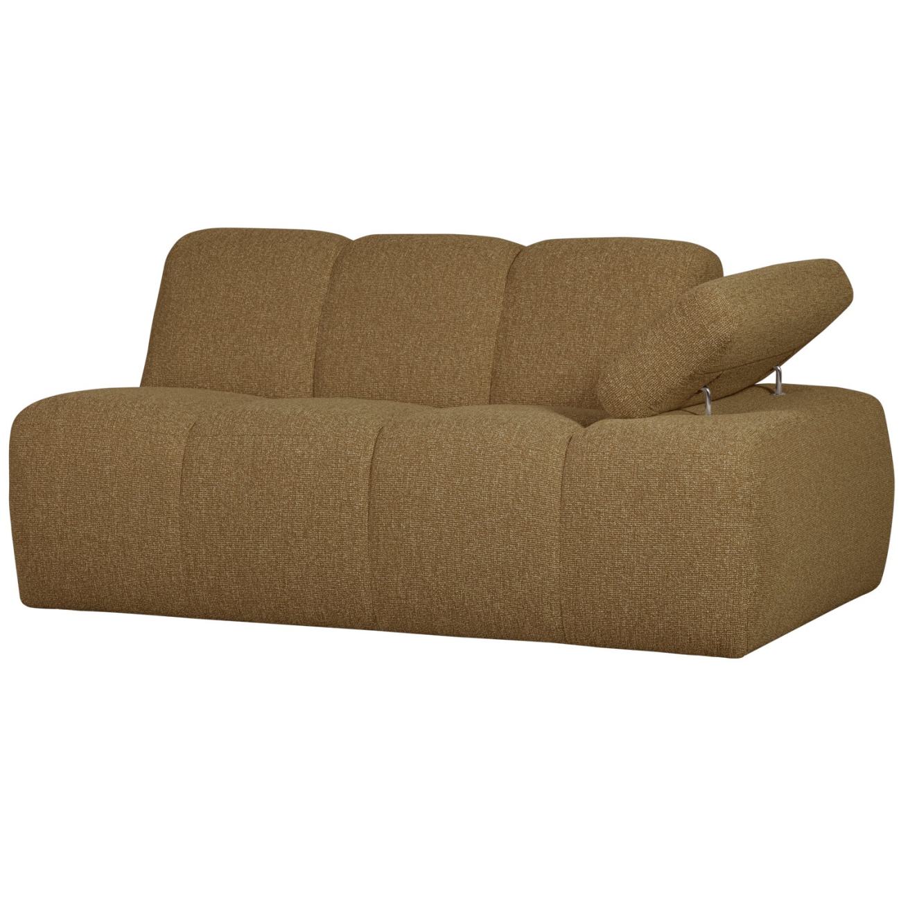 Modulsofa Mojo Boucle 1,5er Arm-Rechts, Gelb/Braun