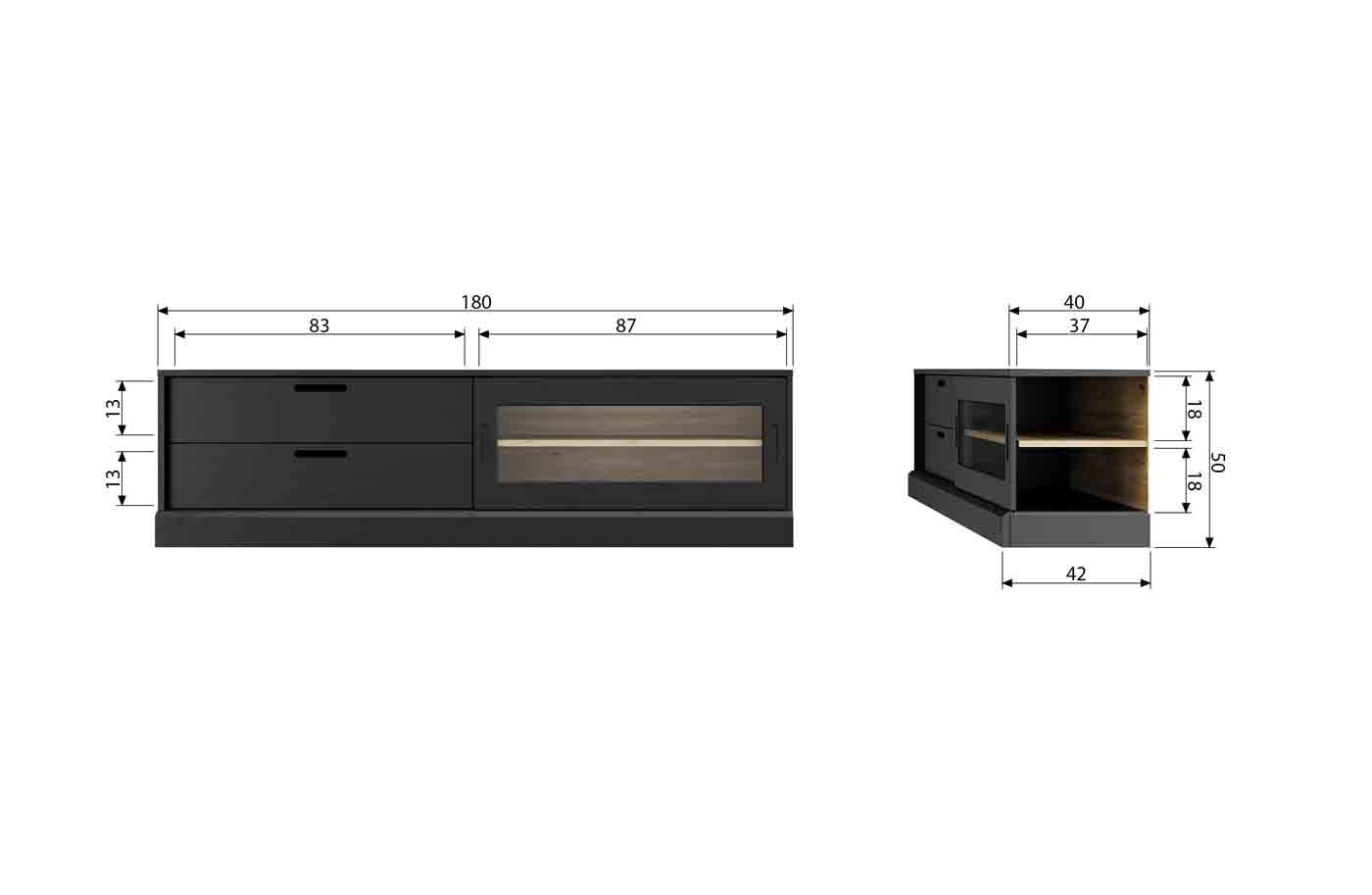 TV Lowboard James aus Kiefer & Nussbaum