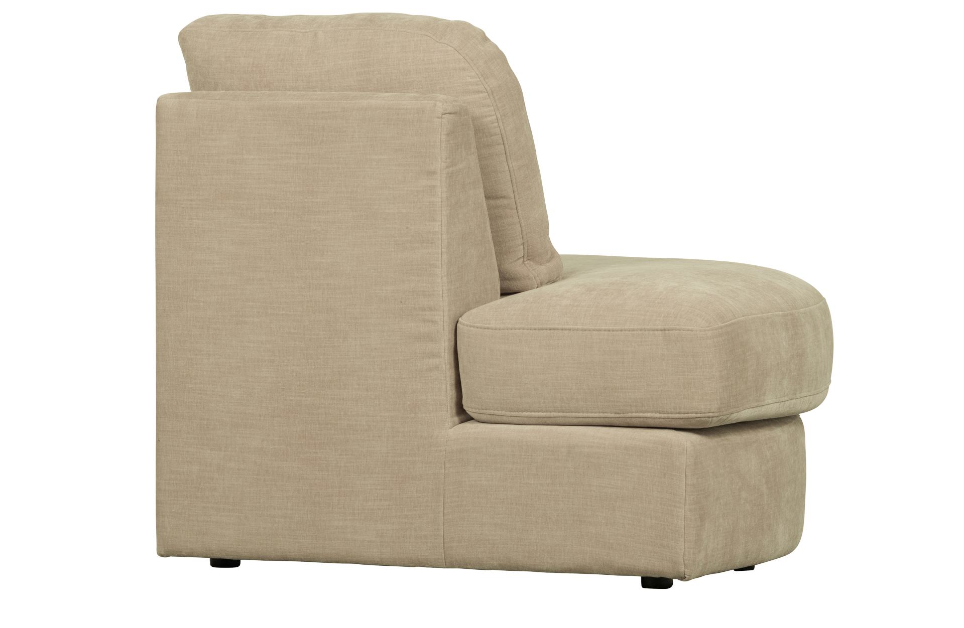 Modulsofa Family 1-Seat Eck-Element Rund Links, Sand