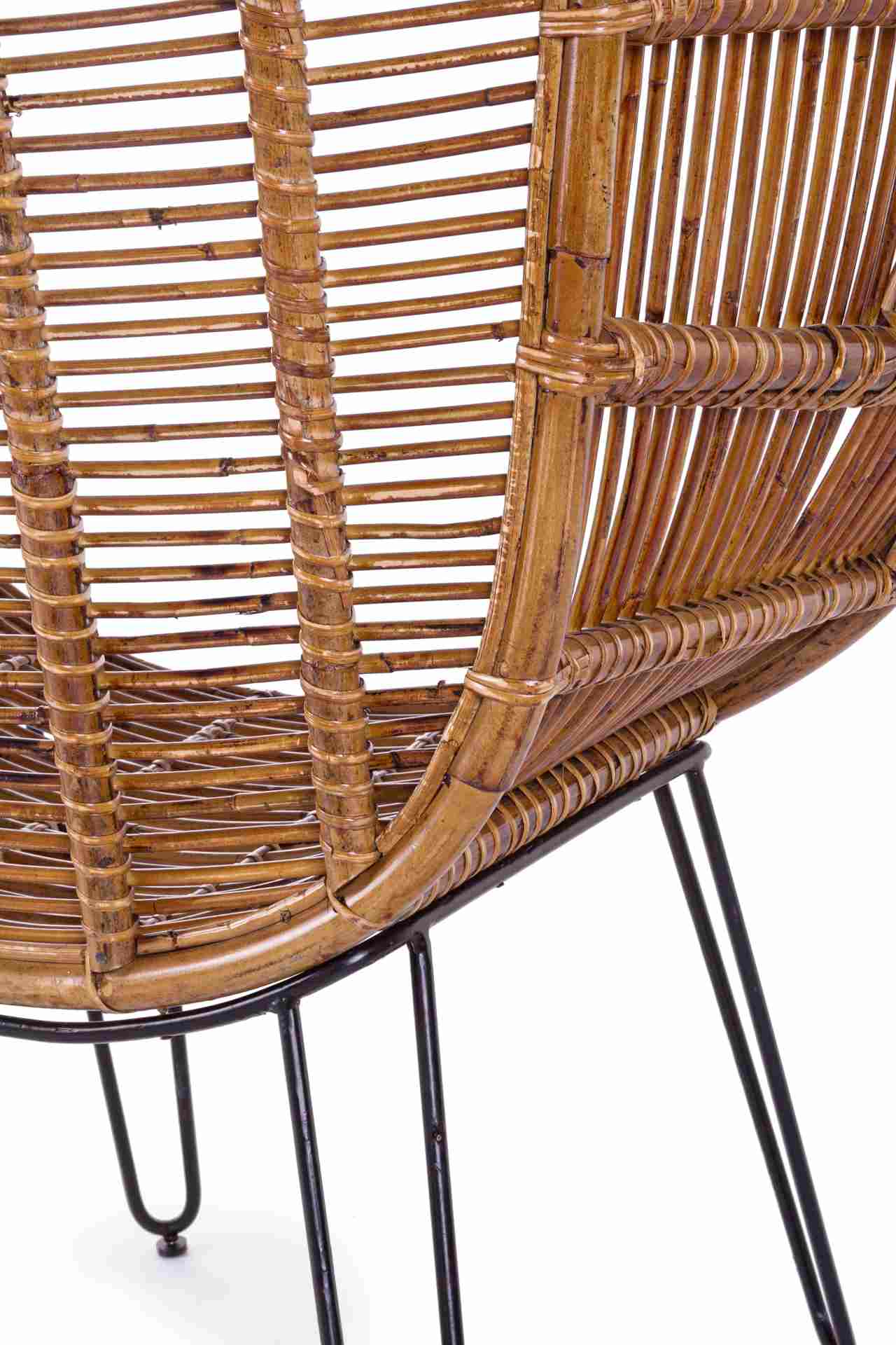 Sessel Estefan aus Rattan, Braun