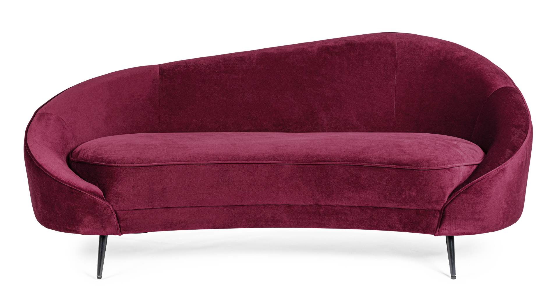 2-Sitzer Sofa Seraphin in Samt-Optik, Rot