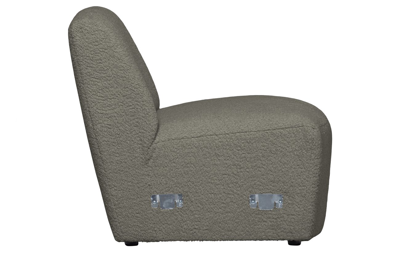 Modulsofa Coco 1-Sitzer aus Boucle-Stoff, Grün