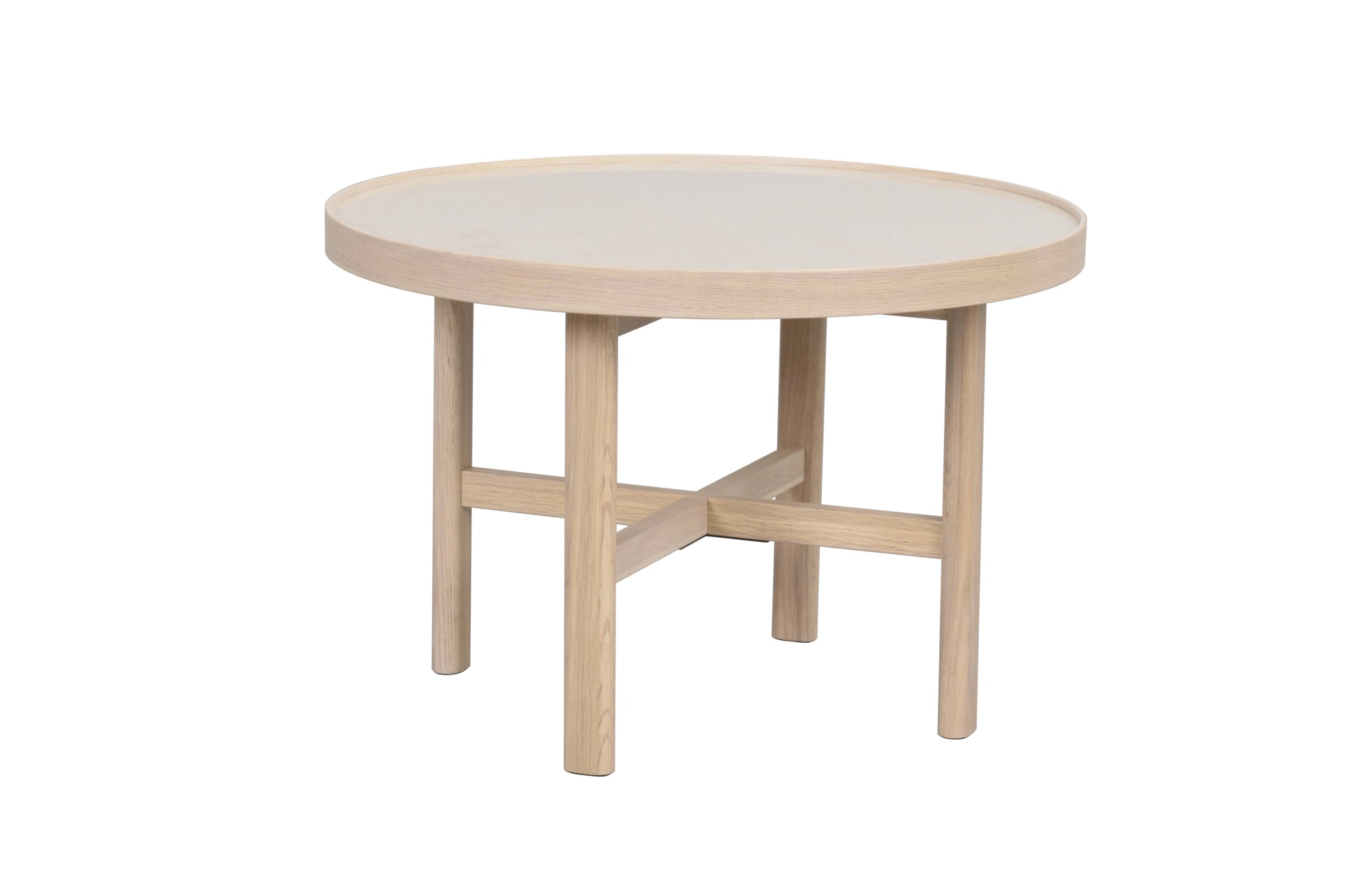 Komfortabel & schön – Couchtisch Marsden Rund 60cm, Weiß.