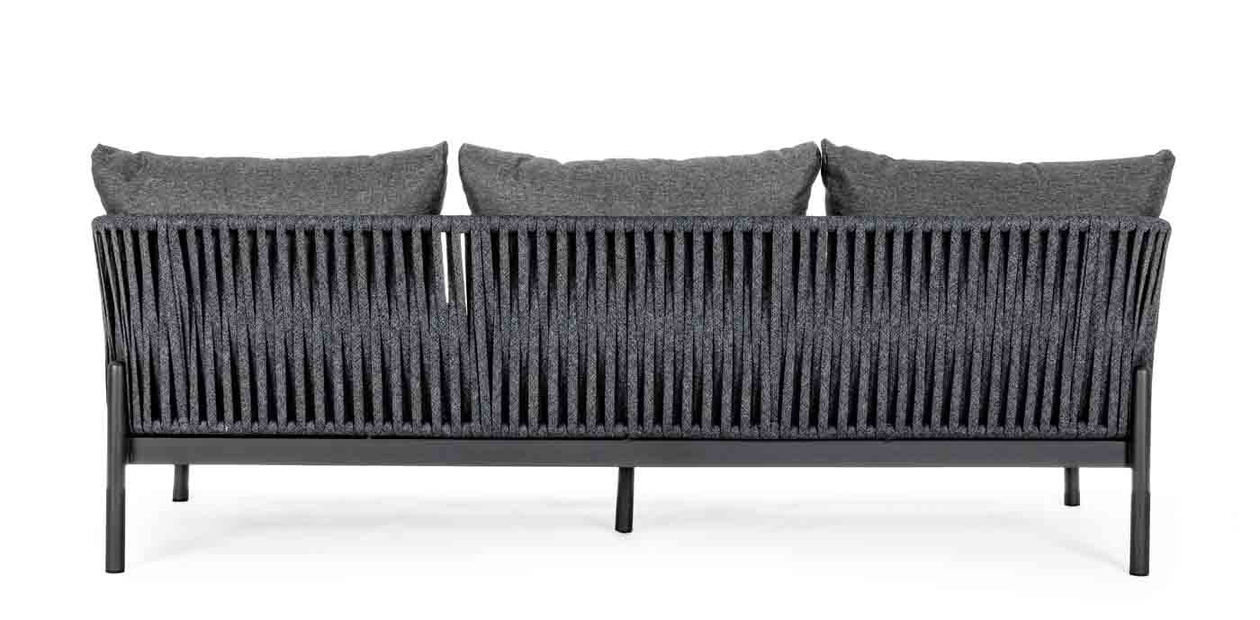 3-Sitzer Sofa Florencia mit Kissen, Anthrazit