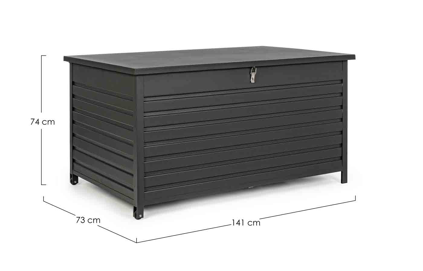 Gartentruhe Atlantic aus Aluminium 141 cm, Anthrazit