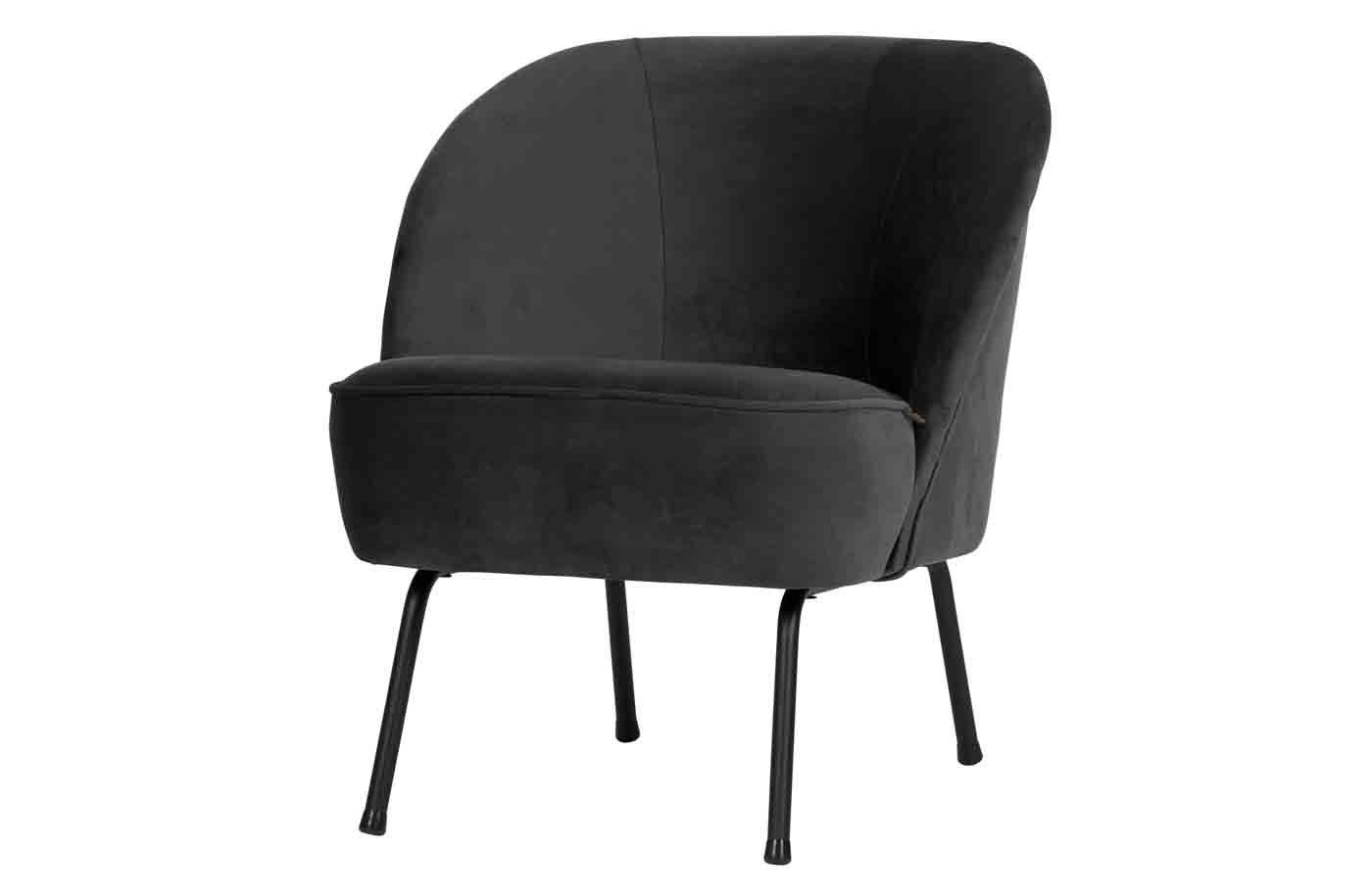 Sessel Vogue Samt, Schwarz