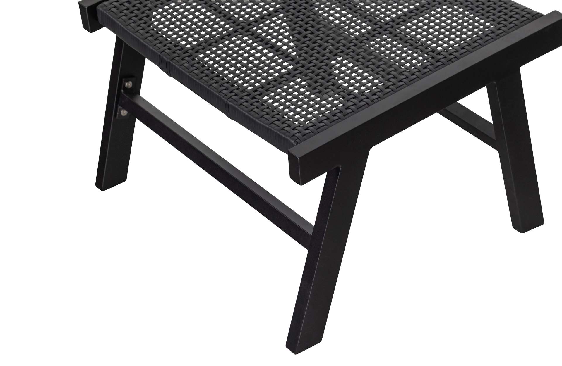 Hocker Puk aus Aluminium, Schwarz