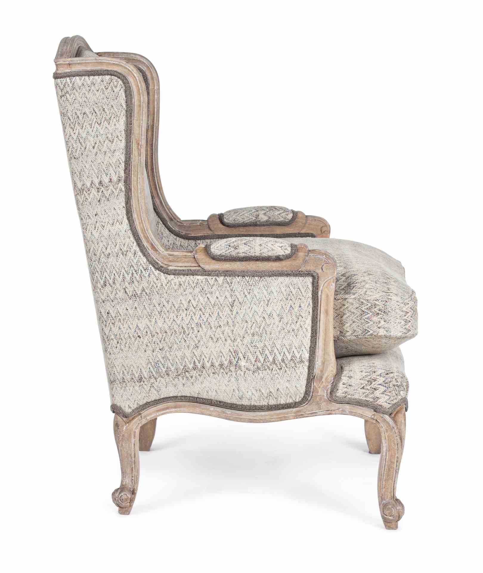 Sessel Elodie mit Baumwollbezug, Beige