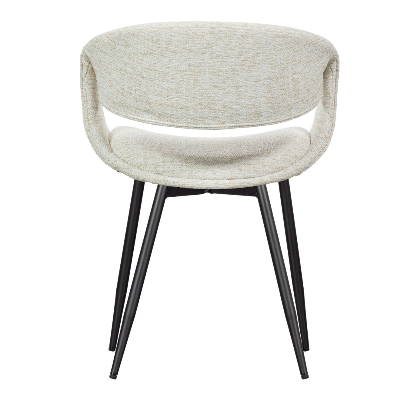 Esszimmerstuhl Yossi aus Webstoff, Natur / Schwarz