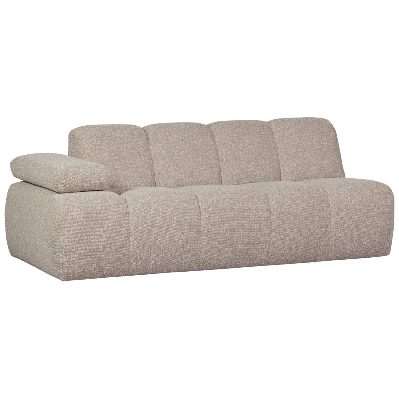 Modulsofa Mojo Boucle 2er Arm-Links, Beige